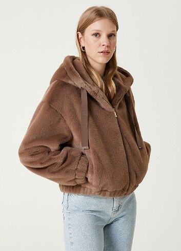 Beymen Club Kapüşonlu Peluş Mont