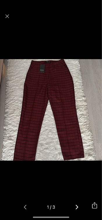 sifir bordo siyah kumas pantolon