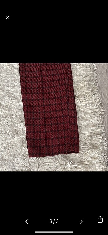 42 Beden sifir bordo siyah kumas pantolon