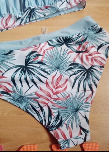 Mavi Renkli Bohem Renkli Bikini Takımı - Görsel 2