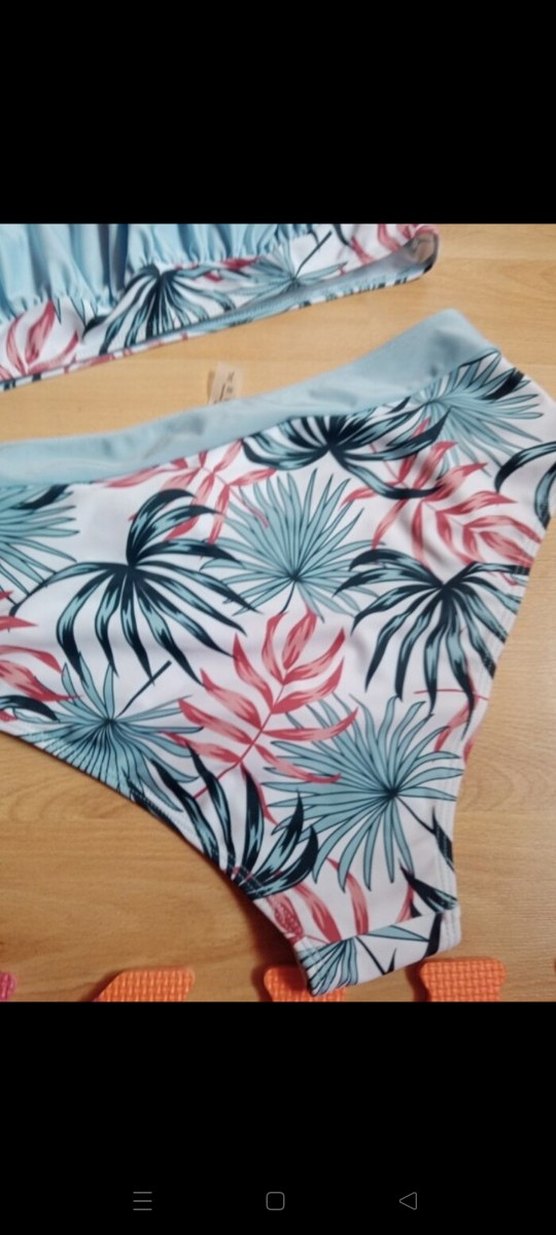 Mavi Renkli Bohem Renkli Bikini Takımı - Görsel 2