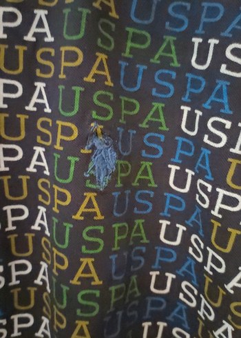 USPA Baskılı Siyah Erkek Polo Tişört - Görsel 4