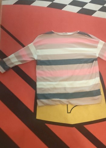 Rahat Kesim Çok Renkli Hamile Uzun Kollu Tişört - Görsel 2