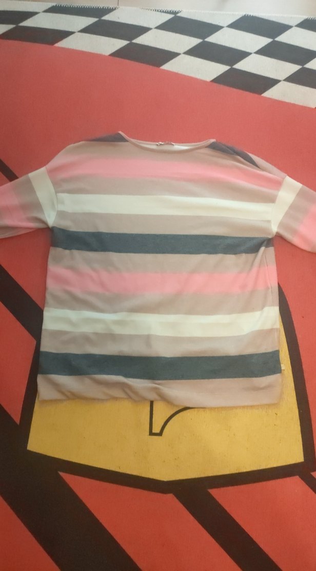 Rahat Kesim Çok Renkli Hamile Uzun Kollu Tişört - Görsel 4