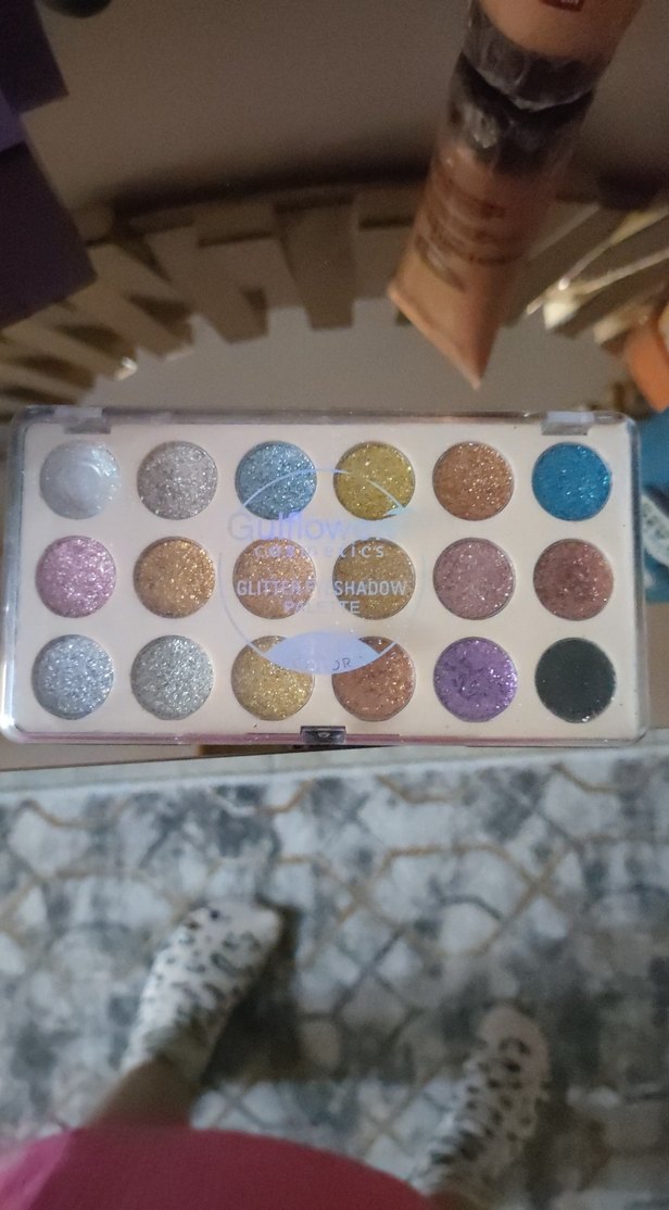 Çok Renkli Parlak Far Paleti - Görsel 2