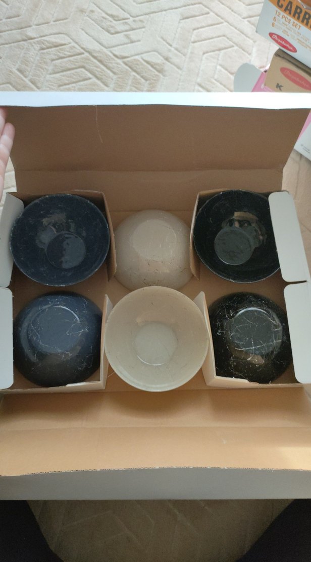 Bej ve Koyu Renkli 6'lı Gıda Kabı Seti - Görsel 2