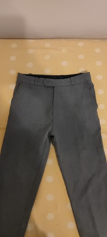 10 Yaş Beden gri Renk Erkek çocuk kumaş pantolon 