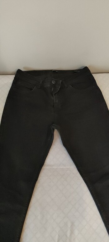 15-16 Yaş Beden siyah Renk DeFacto markalı ince baharlık yetiskin kot pantolon 14 15 yaş iç