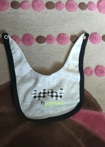 Baskılı Gri Bebek Önlüğü - Görsel 2