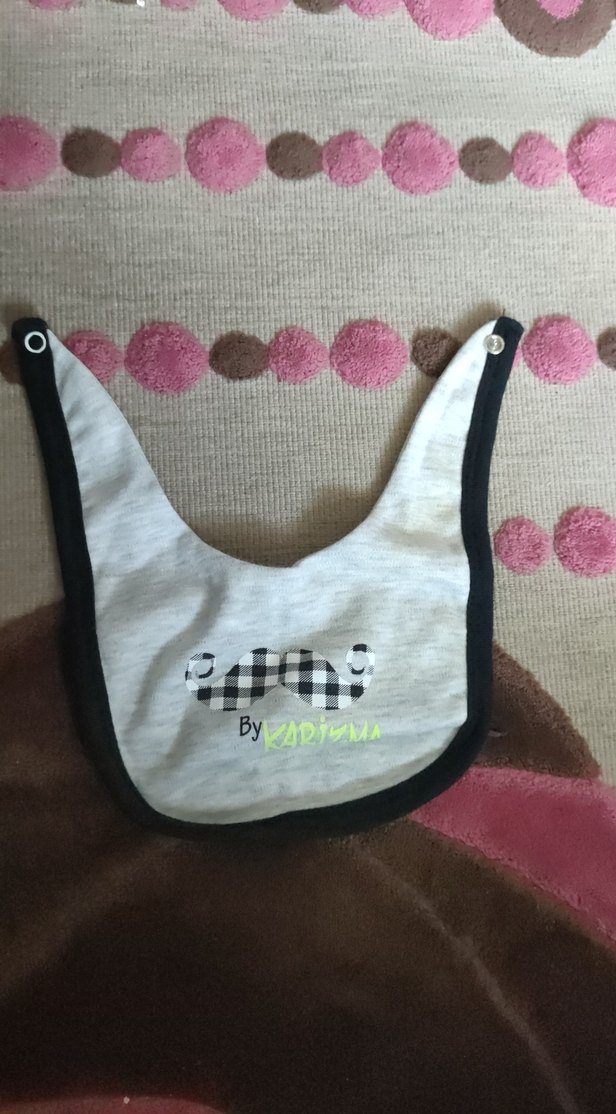 Baskılı Gri Bebek Önlüğü - Görsel 2