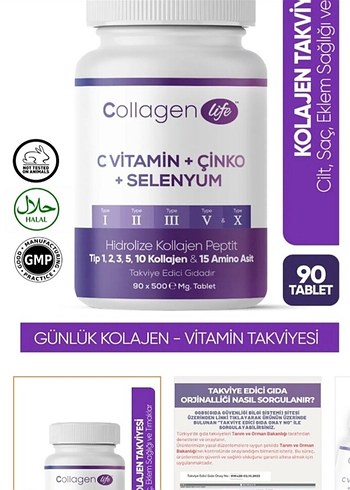 Collagen Life C Vitamini+Çinko+Selenyum Takviyesi - Görsel 16