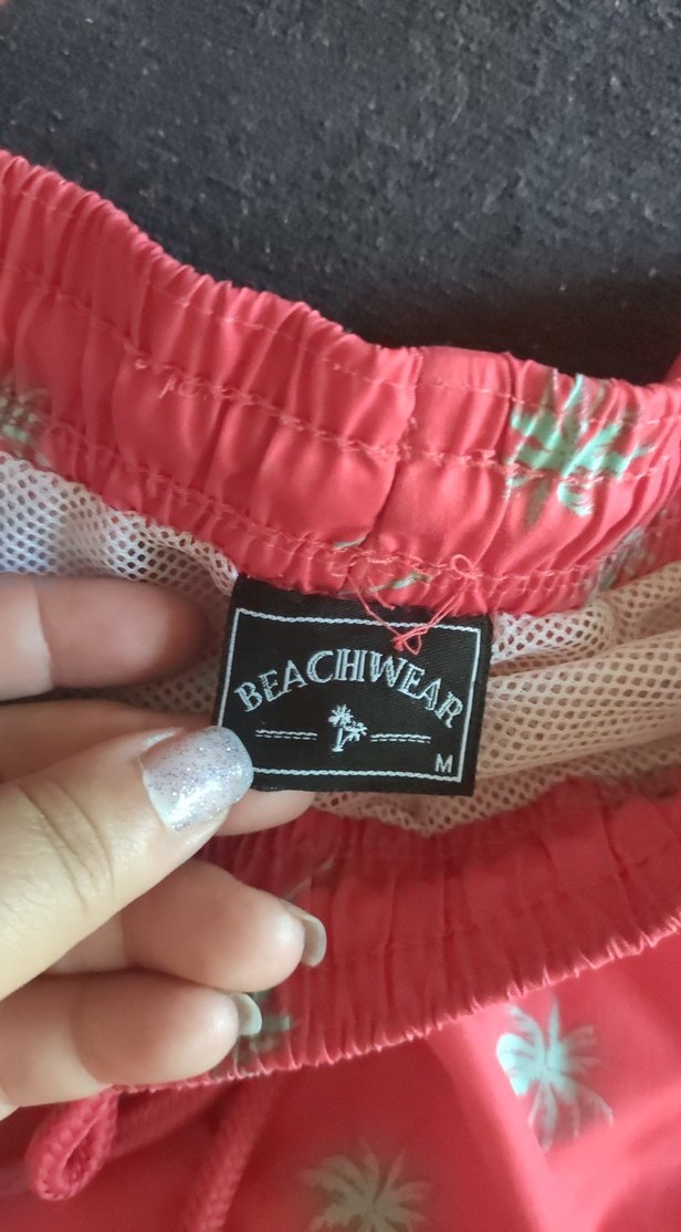 Kırmızı Desenli ve Beyaz Mini Erkek Mayo - Görsel 4