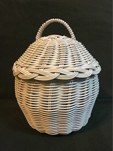 Diğer Bambu rattan hand made kapaklı kutu