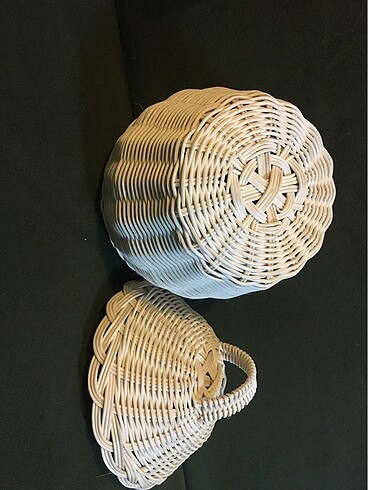 Beden Bambu rattan hand made kapaklı kutu