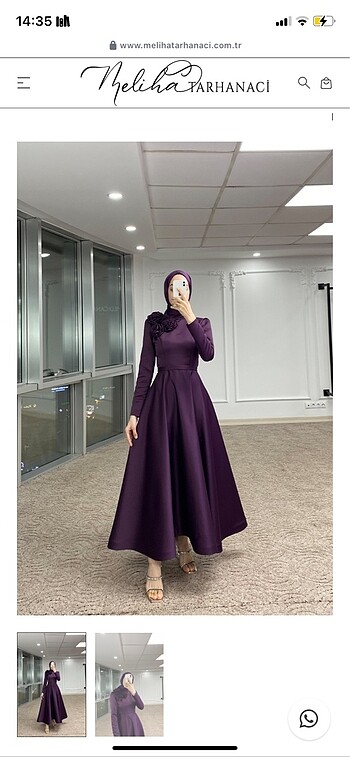 Meliha Tarhanacı abiye mor renk 44 beden