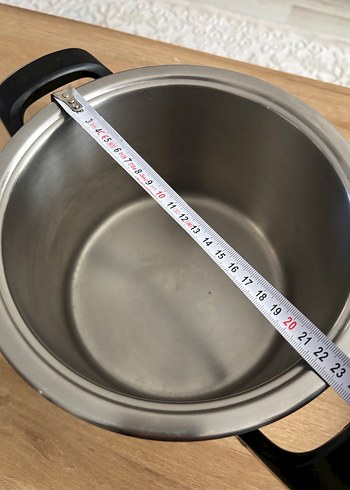 Yeşil Detaylı Gri Tencere amc tencere - Görsel 5