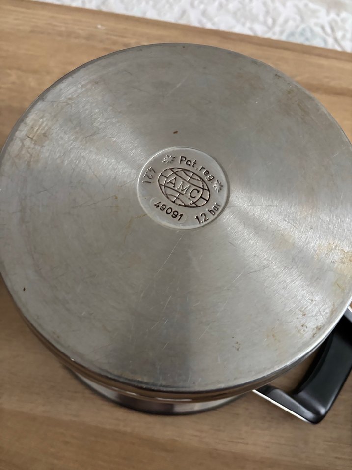 Yeşil Detaylı Gri Tencere amc tencere - Görsel 4