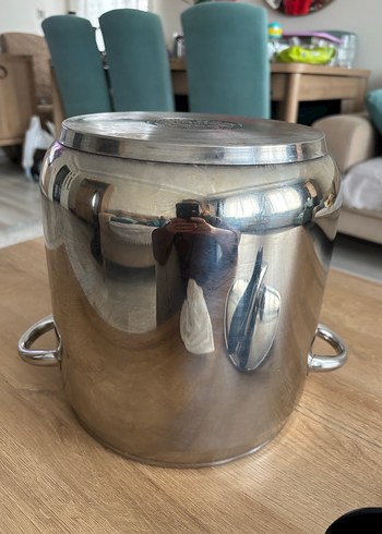 Parlak Gri Düdüklü Tencere alman malı - Görsel 2