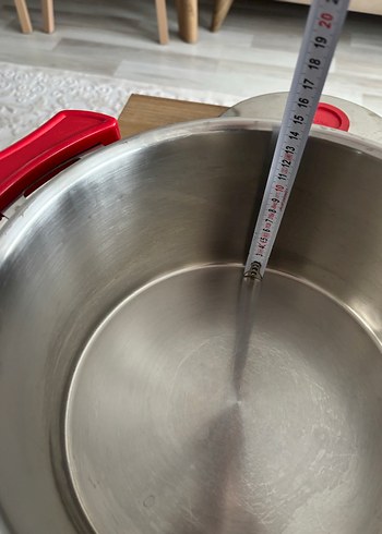 Kırmızı Saplı Paslanmaz Çelik Tencere Seti emsan - Görsel 6