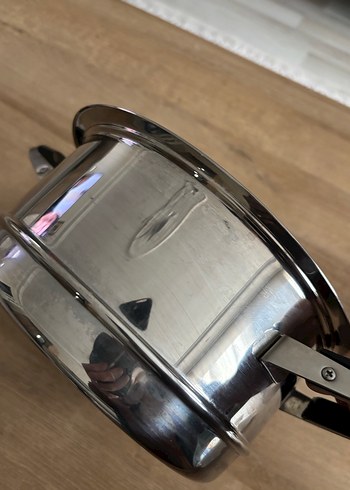 Delikli iç hazneli gri tencere amc süzgeç - Görsel 3