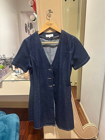 xl Beden Zara Kot Mini Elbise