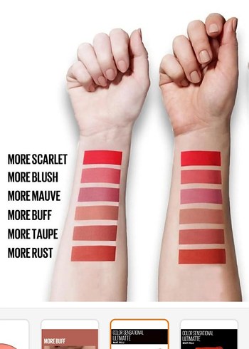 Beden Maybelline Ultimate Mat Ruj 899 More Rust