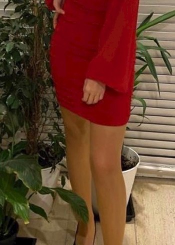 Kırmızı Mini Elbise - Görsel 3