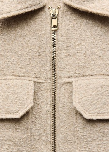 Zara yama cepli bukle ceket - Görsel 4