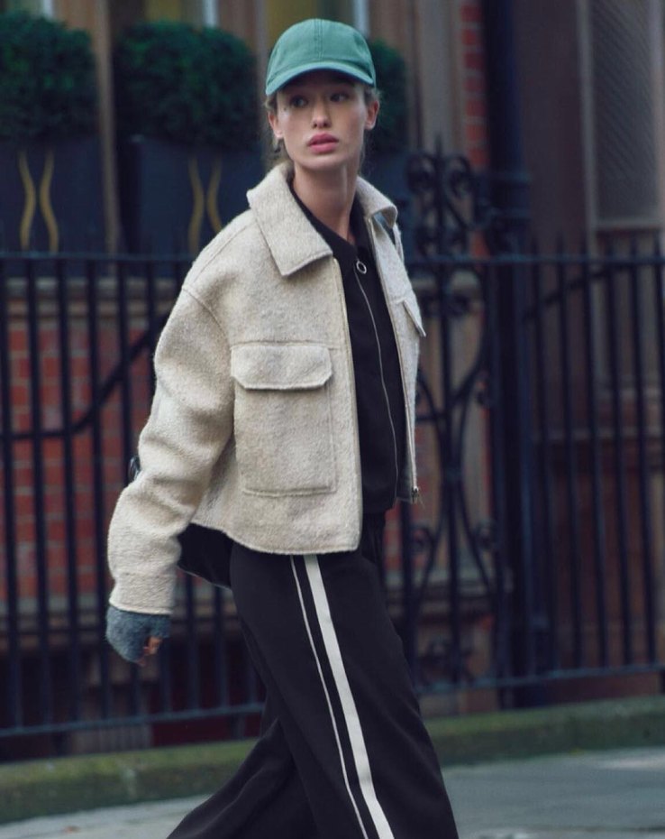 Zara yama cepli bukle ceket - Görsel 2