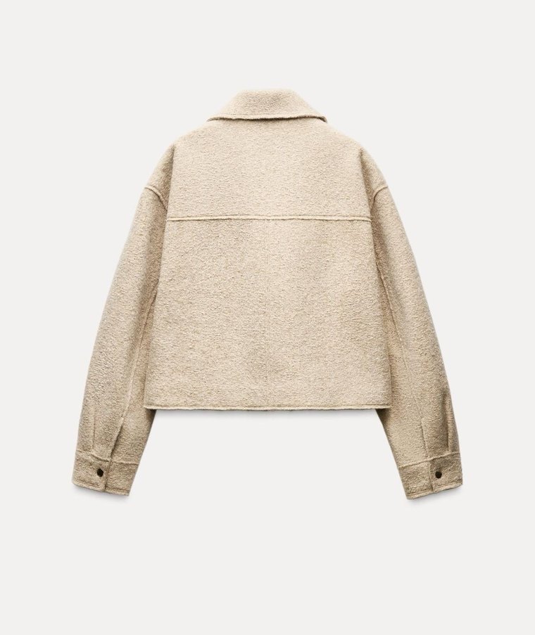 Zara yama cepli bukle ceket - Görsel 3