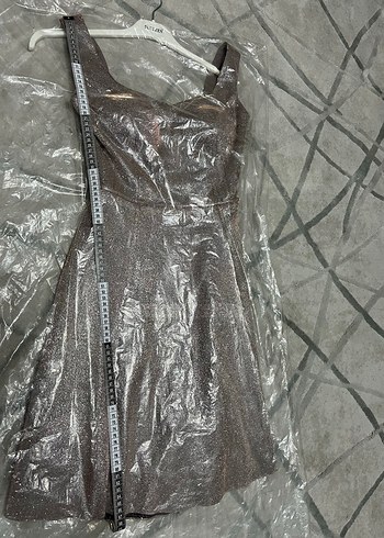 Parlak Sırt Dekolteli Abiye Elbise - Görsel 7