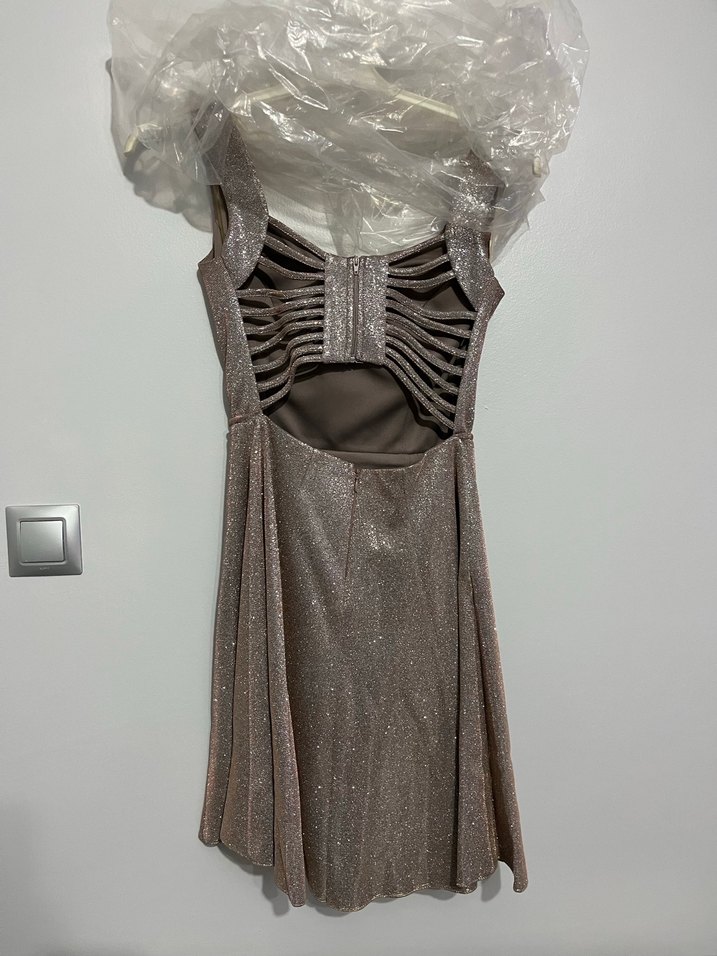 Parlak Sırt Dekolteli Abiye Elbise - Görsel 2