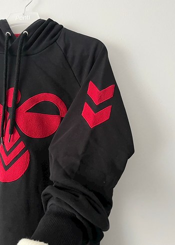 Kapüşonlu Siyah Sweatshirt - Görsel 3