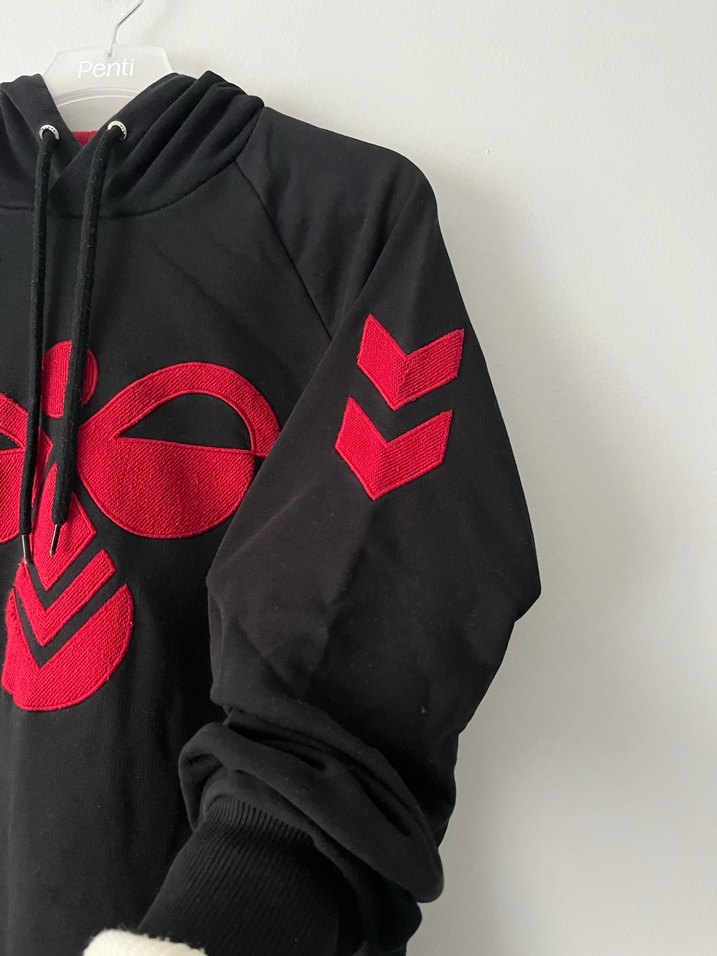 Kapüşonlu Siyah Sweatshirt - Görsel 3