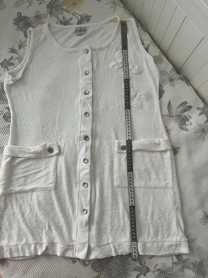 Havlu kumaş plaj elbisesi - Görsel 4