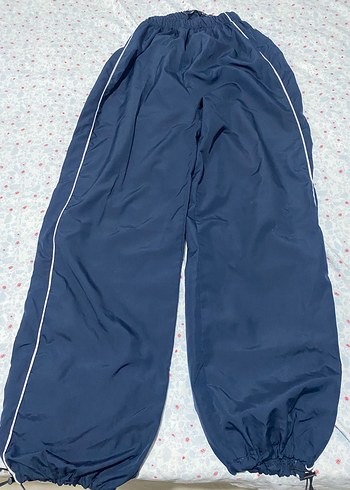 Kadın Mavi Rahat Kesim paraşüt Pantolon