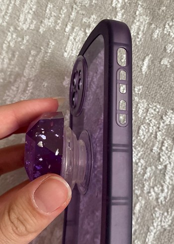 Mor Pul Detaylı Gotik Telefon Kılıfı iPhone 11 - Görsel 2