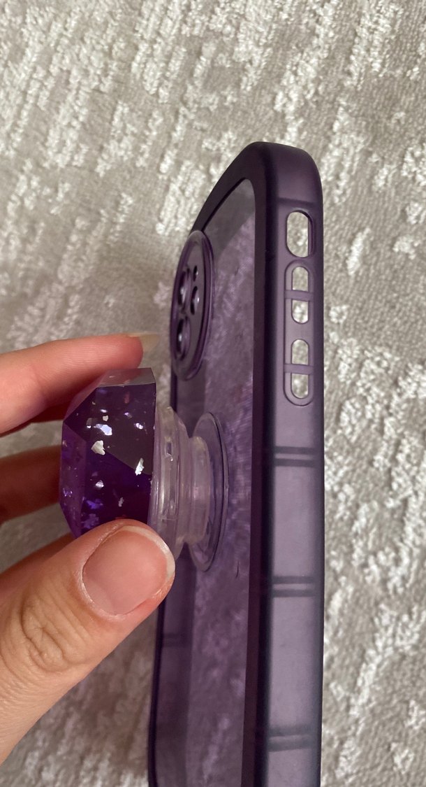 Mor Pul Detaylı Gotik Telefon Kılıfı iPhone 11 - Görsel 2