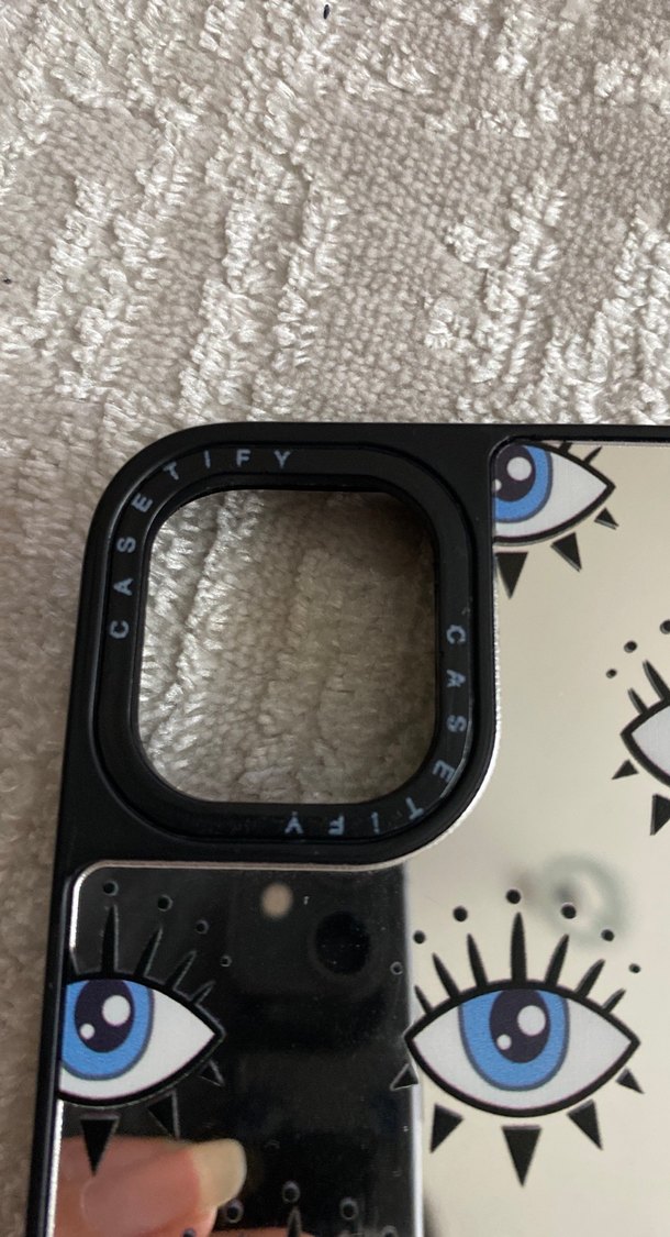 Boncuk Detaylı Göz Desenli Telefon Kılıfı - Görsel 3