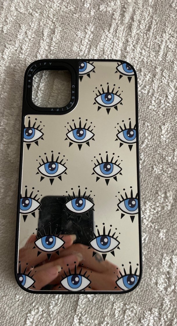 Boncuk Detaylı Göz Desenli Telefon Kılıfı - Görsel 2