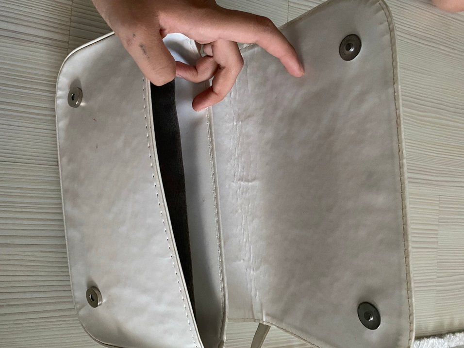 Beyaz Deri Kadın Çanta - Görsel 5