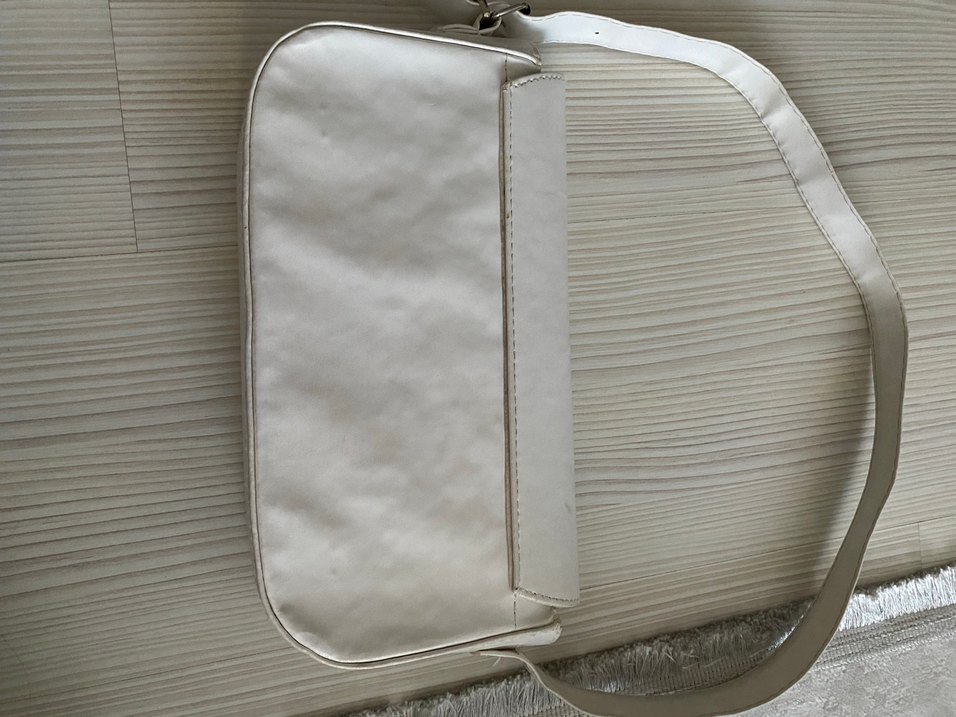 Beyaz Deri Kadın Çanta - Görsel 4