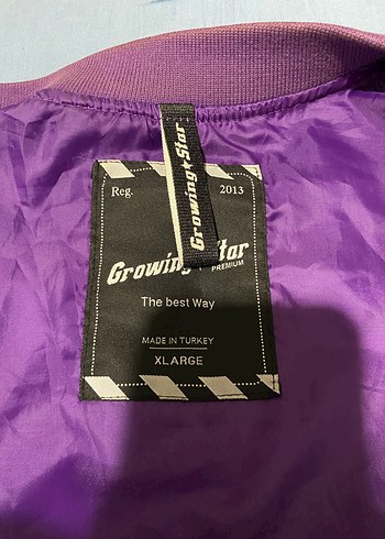 Kadın Mor Parlak Midi Spor Ceket - Görsel 3