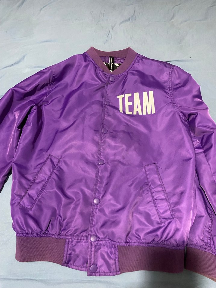 Kadın Mor Parlak Midi Spor Ceket - Görsel 5