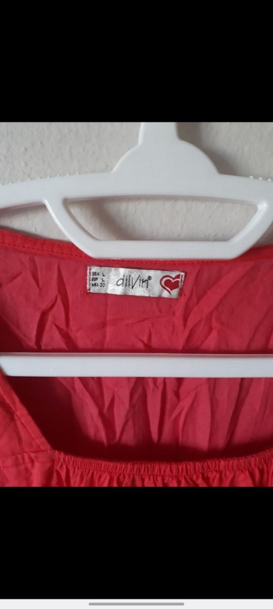 Pembe Midi Bohem V Yakalı Keten Elbise - Görsel 3