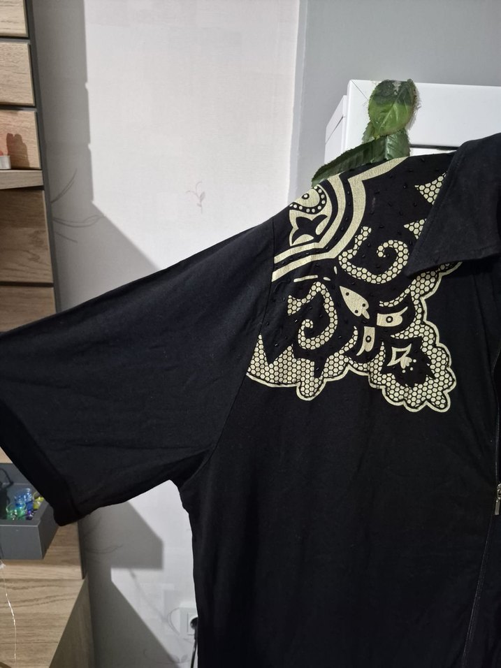 Nakışlı Siyah Kadın Gömlek - Görsel 2