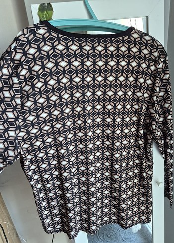 Kadın Kahverengi Desenli Fermuarlı Bluz - Görsel 4