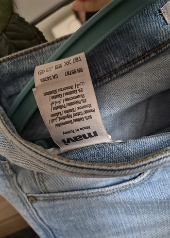 Kadın Açık Mavi Dar Kesim Midi Kot Pantolon - Görsel 5