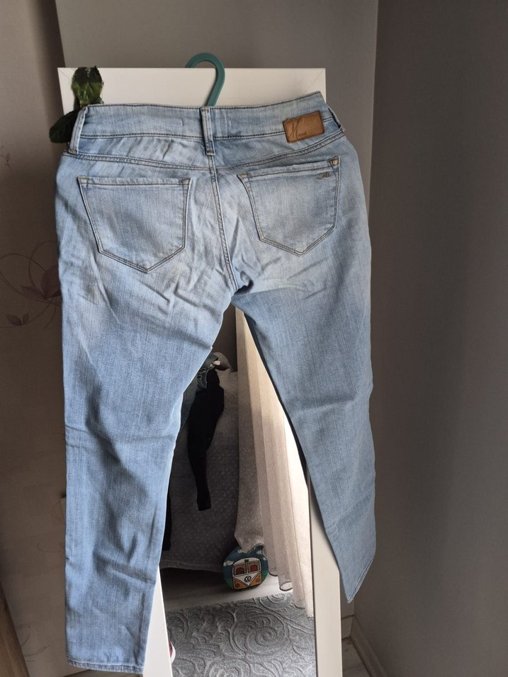 Kadın Açık Mavi Dar Kesim Midi Kot Pantolon - Görsel 2