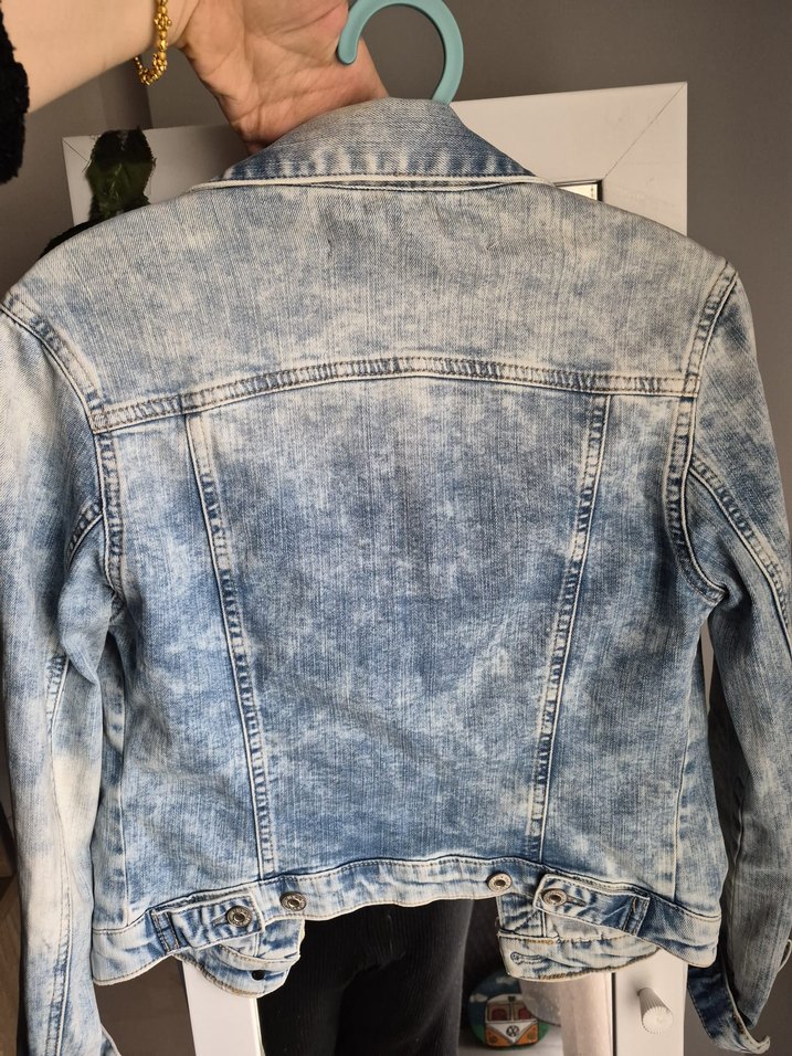 Kadın Mavi Denim Ceket Düğmeli - Görsel 2